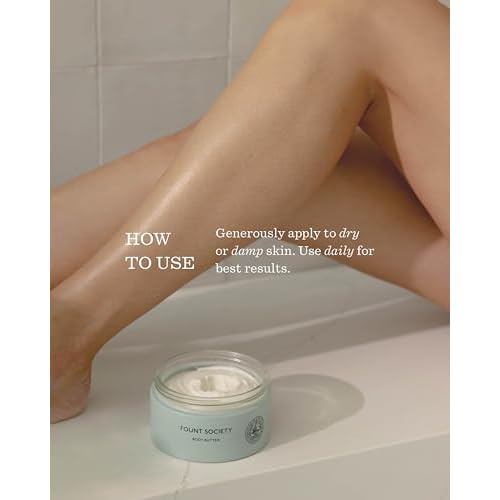 Body Butter - 8 fl oz Nutrient-Dense Hydrating Body Butter with Sea Fennel & Shea Butter - Lightweight, Fast-Absorbing, Fragrance-Free - Vegan & Cruelty-Free