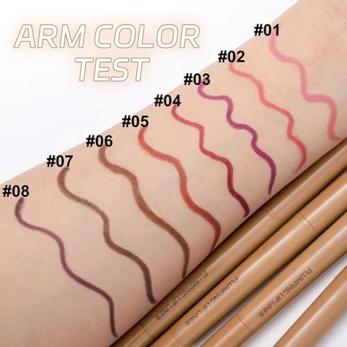 Matte Lip Liner ? Dual-Ended Retractable Pencil with Silicone Smudger, Waterproof Long Wear Crayon for Flawless Contour & Plump Lips, Vegan Cruelty-Free Beauty for Everyday Elegance (05#, 1PCS)