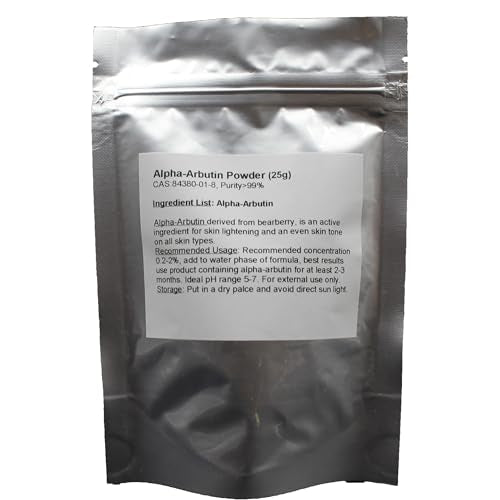 Alpha Arbutin Powder, Pure 99%, Even Skin Tone, 25g