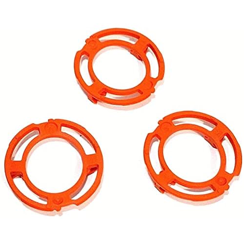 3PCS Shaver Head Blade Holder Plate Fits for Series 7000 9000 RQ12, 3PCS Razor Retaining Lock-Ring Orange Blade Retaining Rings for SH70 SH90 S7370 S9311 S7000 S9000