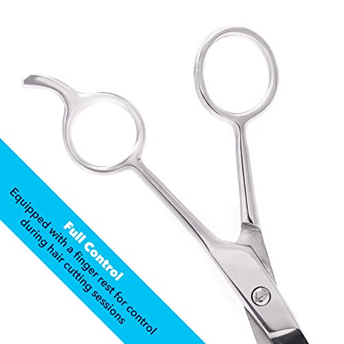 Equinox Professional Straight Edge Razor with 100 Single Derby Straight Razor Blades and Professional Hair Cutting Scissors