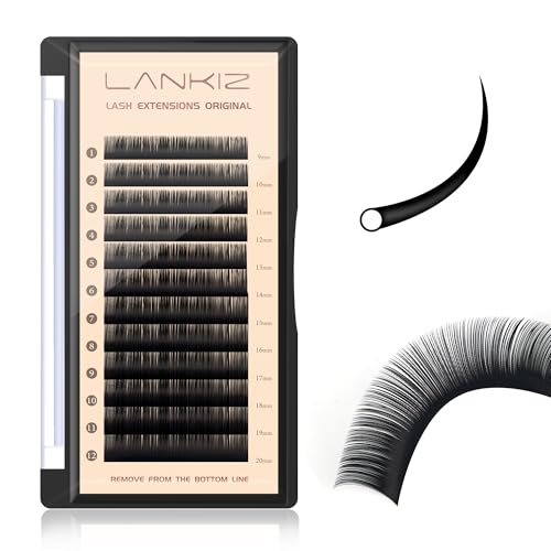 Classic Volume Lash Extension, 0.15 CC Curl 9-20mm Mixed Eyelash Extension Lash Trays, Super Matt Black Individual Lash Extensions for Professional Salon Use