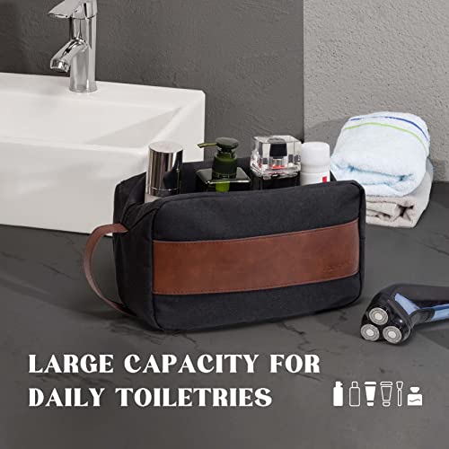 Vorspack Toiletry Bag for Men - Water Resistant Travel Bag for Toiletries, Accessories, Travel Essentials, Gifts - Black (Pack of 4)