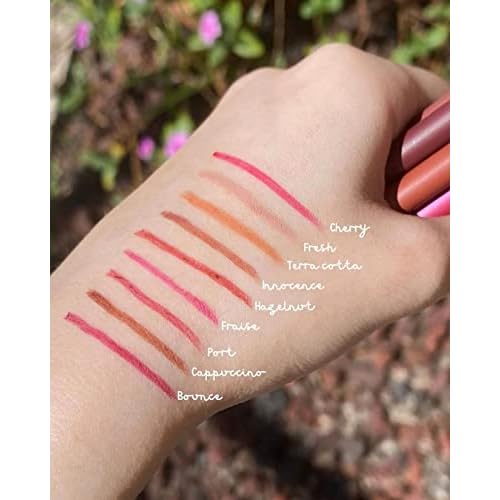 Zuzu Luxe Lip Pencil, Creamy Lipliner, long lasting, Infused with Jojoba Seed Oil and Aloe for ultra hydrated lips. Natural, Paraben Free, Vegan, Gluten-free,Cruelty-free, Non GMO, (1, Fraise)
