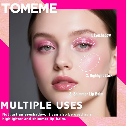 3 PCS Eye Shadow Stick, Hydrating Jelly Glaze Eyeliner Brightener Pencil Crayon, Easy to Blend Shimmer Eyeshadow Stick,Last All-Day