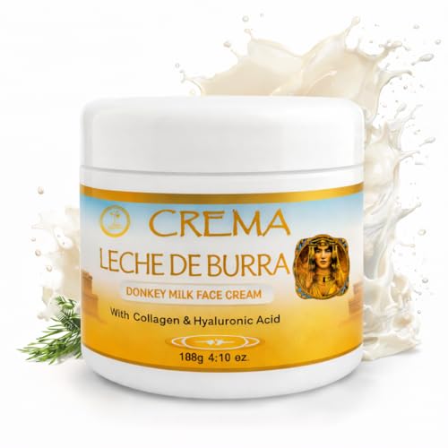 HIGH SUPREME Donkey Milk Face Cream(Leche de Burra) ? 120g With Collagen & Hyaluronic Acid ? Nourishing & Hydrating Moisturizer ? For Sensitive, Dry & Mature Skin ? Anti-Aging & Skin Renewal