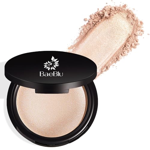 Organic Highlighter Makeup Powder, Diamond Dust - Talc-Free, Lightweight & Vegan Shimmer Highlighter for Radiance on Face, Body & Collarbone - No Paraben, Cruelty-Free, Made in USA