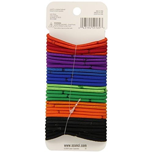 Scunci Effortless Beauty Large No-damage Carribean Elastics, 32 Count