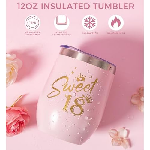 18th Birthday Gifts for Girls, Happy 18th Birthday Gift Ideas Set for Her,Cute Unique Turning To 18 Year Old Birthday Gifts Basket Presents Set for Women,Best Friend, Sister, Daughter,Female