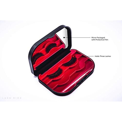 3 Tier Eyelash Case - Holder, Easy to Open Lash Storage Case, Lash Case Perfect for Travel, Eyelash Holder Organizer, False Eyelash Case, Mirror Included