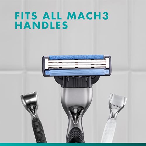 Gillette Mach3 Razor Blades for Men, 3-Blade Razor Refills, 15 Count