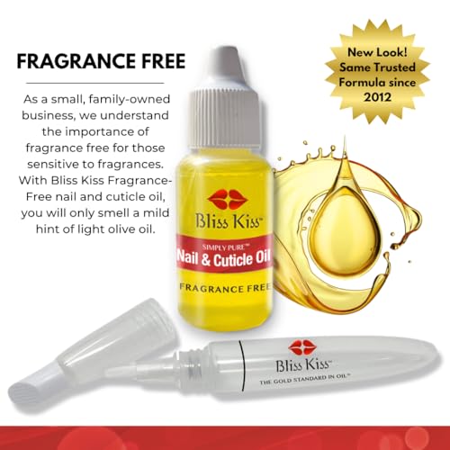 Bliss Kiss Refillable Nail Oil Pen & Simply Pure Cuticle Oil 15 ml Bottle Bundle