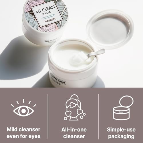 HEIMISH All Clean Balm - Cleansing Balm, Waterproof Makeup Remover, Face Cleanser, Oil Based Cleanser, Korean Skincare with Natural Aroma Oil, Vegan, For All Skin Types, 4.0fl.oz/120ml, 2 Packs
