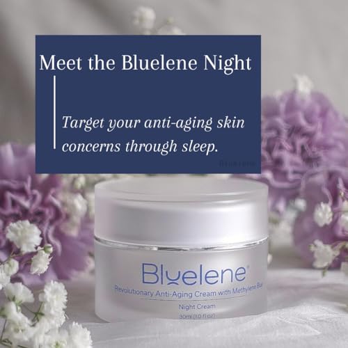 Bluelene Night Cream, Revolutionary Anti Wrinkle Face Cream with Methylene Blue (30 ml). Suitable for Sensitive Skin