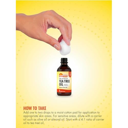 Sundance Australian Tea Tree Oil for Skin | 1 Fluid Ounce | Natural Pure Skin Aid | Melaleuca Alternifolia | Non-GMO and Gluten Free