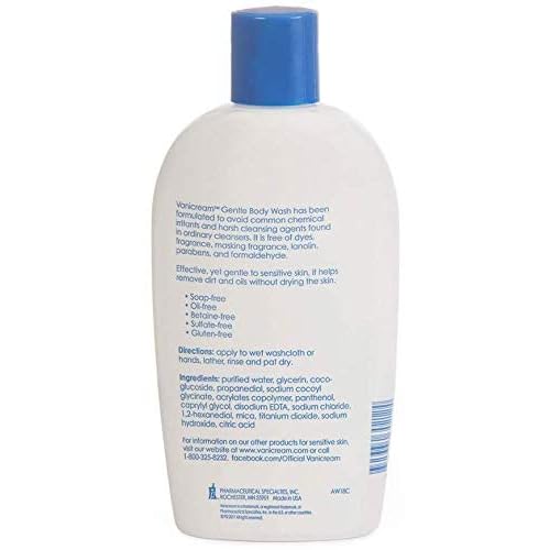 Vanicream, Free and Clear Shampoo, Conditioner and Body Wash Set, For Sensitive Skin, Fragrance and Paraben Free - 12 Ounce