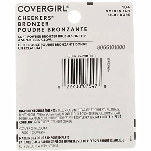 Cover Girl cheekers Bronzer 104 Golden Tan .12 oz