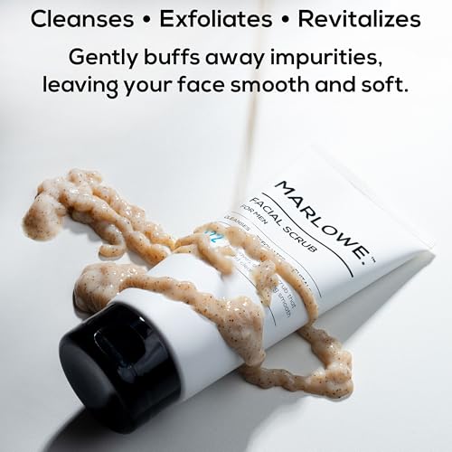 MARLOWE. Men's Facial Scrub & Body Wash Bundle ? Exfoliating Cleanser with Pine & Agarwood + Energizing Wash with Natural Extracts