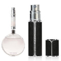 AF00BK Leather Perfume atomiser, 10ml Bottom Fill Travel Perfume Bottle, Refillable Perfume Dispenser for Women & Men (Black)