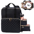 Nail Polish Organizer Backpack Holds 84-93 Bottles and a Nail Lamp, Nail Tech Storage Case Large Nail Polish Bag with 3 Removable Boxes and Tools Organizer Sections(Black)