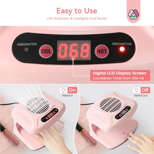 SAVILAND 300W Professional Nail Dryer: 2026 Quick-Drying Fan with Hot & Cold Air for Regular Polish, Acrylic & Dip Powder, Essential Nail Tech Dehydrator Tool