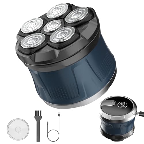Electric Head Shaver for Bald Men, 6D Flexible Head Shavers, Magnetic Detachable Blade, Bald Razor, Wet & Dry Waterproof Skull Shaver, Cordless USB-C Rechargeable Electric Razor for Men
