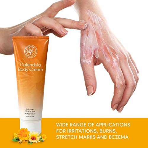 L¡¯EUDINE Calendula Cream ? 4fl oz Calendula Body Cream for Acne, Wrinkles, Fine Lines, Scars ? Calming and Soothing Repair Cream ? Natural Calendula Extract with Vitamin E, Echinacea