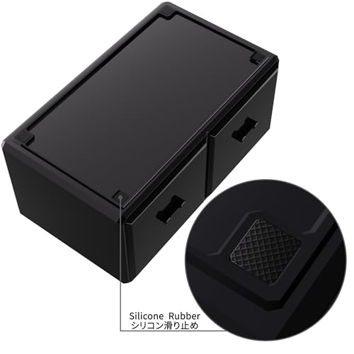 READAEER Makeup Organizer 3 Pieces Cosmetic Storage Case with 6 Drawers (Black)