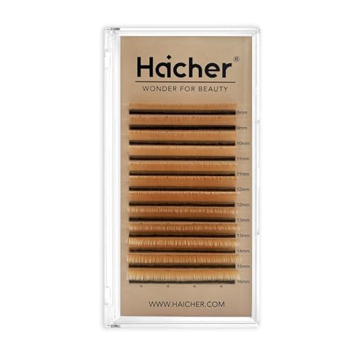 Brown Lash Extensions 03 05 07 C D Curl 8-16mm Mixed, Colored Lash Trays for Eyelash Extension (Light Brown, 0.05 C 8-16mm)
