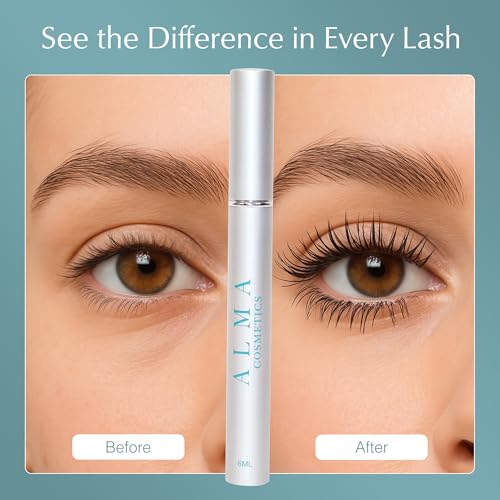 Eyelash Growth Mascara,Eyelash Extensions Safe, Water Based, Oil Free, Peptide Booster Infused, Nourishing, Vegan, Cruelty Free, Black