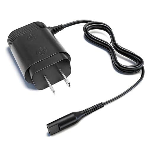 12V Charger Fit for Braun Shaver Series 9 7 5 3 1, 310s 3040s 9577cc 9517s 7085cc 12V Charging Cord Replacement for Braun S3 S5 S7 S9 Electric Razor Shaver Trimmer Power Adapter Charging Cable Cord