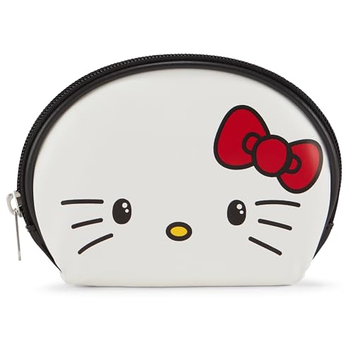 Hello Kitty Cosmetic Case Set - Girls, Boys, Teens, Adults - Officially Licensed Hello Kitty Travel Cosmetic Case 3 Piece Set (Clear Black)