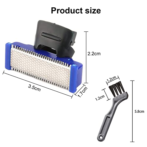 6PCS LinMei Replacement Shaver Heads for 1st Generation Micro Touch Solo Men's Trimmer with 2 Cleaning Brushes