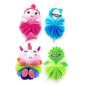 MURRI&MURRDI 4 Pack Kids Bath Sponges - Cute Animal Shower Pouf Set, Gentle Exfoliating Body Scrubber for Toddlers, Cartoon Mesh Loofah Gift for Boys & Girls