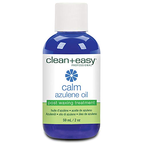 Clean + Easy Post Waxing Treatment, Azulene Oil ? for Sensitive Skin, Soothes Irritation & Removes Wax Residue After Hair Removal, After Wax Care, 2 oz