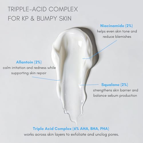 Keratosis Pilaris Treatment, KP Bump Eraser - Texture Refining Body Serum for KP, Ingrown Hairs, & Body Breakouts, Advanced Triple-Acid Complex with 5% Glycolic Acid, AHA/BHA/PHA 120 ml