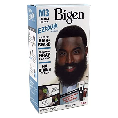 Bigen EZ Color Hair Color for Men, Darkest Brown Kit, 48 Oz, Pack of 6