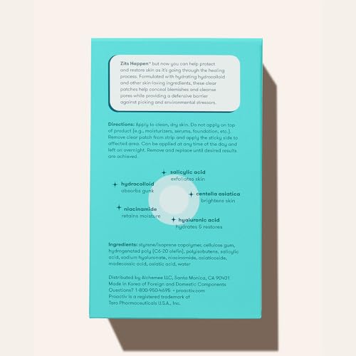 Proactiv Zits Happen¢ç Hydrocolloid Acne Patches- Pimple Patches for Face and Back Acne with Pore Cleansing Salicylic Acid- 30 Count