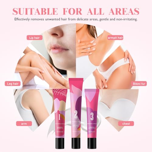 Hair Remover Cream for Face, 2026 New Facial Hair Removal, Hair Remo-val Cream for Sensitive Skin, Gentle Formula, Moisturizing Formula for All Skin(1 Set)