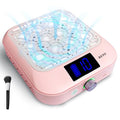 BETE Cordless Nail Dust Collector, 1800PA Powerful & Quiet Suction for Acrylic Nails Polishing, Rechargeable 6600mAh Battery with LED Display & Adjustable Speed, Perfect for Salon and Home Use, Pink