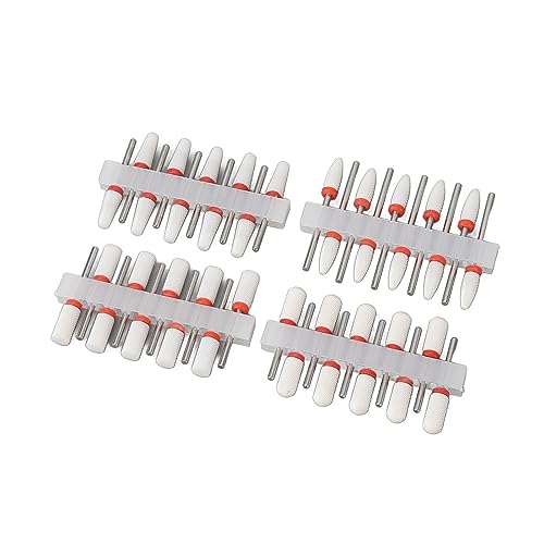 40PCS Ceramic Nail Drill Bits for Professional Manicure & Pedicure ? Fast Grinding, Heat-Resistant, Compatible with Most Electric Nail Machines