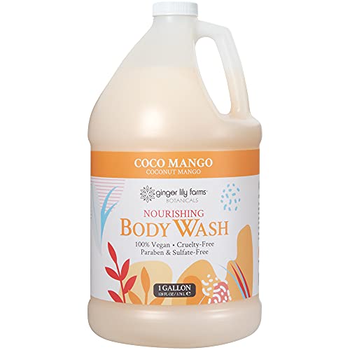 Ginger Lily Farms Botanicals Body Wash + Shampoo + Conditioner Bundle, Coco Mango