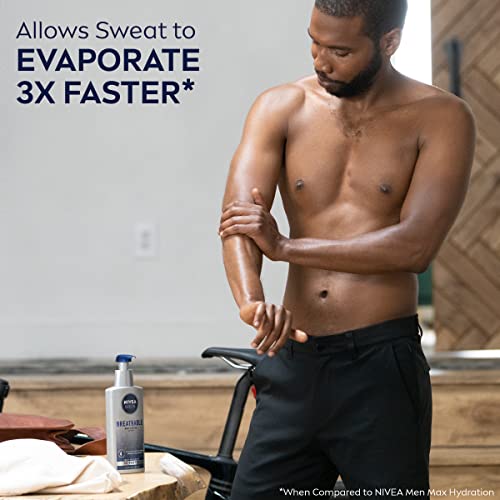 Nivea Men Breathable Body Lotion,48 Hour Hydrating Lotion for Men,13.5 Fl Oz Bottle,(Pack of 2)