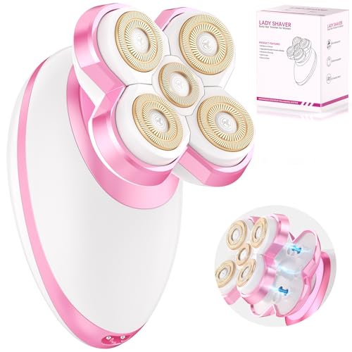 Electric Razors for Women Legs, Upgraded Magnetic Flawless Electric Shaver for Women, Rechargeable Waterproof Women's Electric Trimmer for Arms Legs and Pubic Area (Pink)