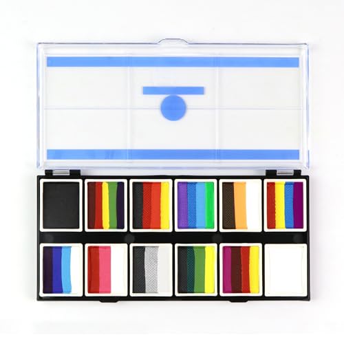 Narrative Cosmetics Colorwave 12-Color Palette - Water-Activated Makeup for Face & Body - Ideal for SFX, Parties, Cosplay, and Theater