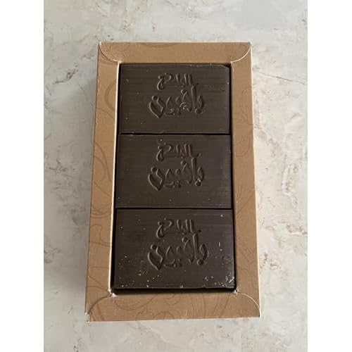 Original Handmade Natural Aleppo Soap Bar, 100% Olive, Oud, Amber, Musk and Sandal Perfeum, 3 piece, 150 Gram Each.