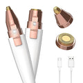 Eyebrow Razor,Facial Hair Removal for Women, (USB Rechargeable), 2 in 1 Eyebrow Trimmer and 100% Painless Hair Remover with Light for Nose, Lips, Face, Body