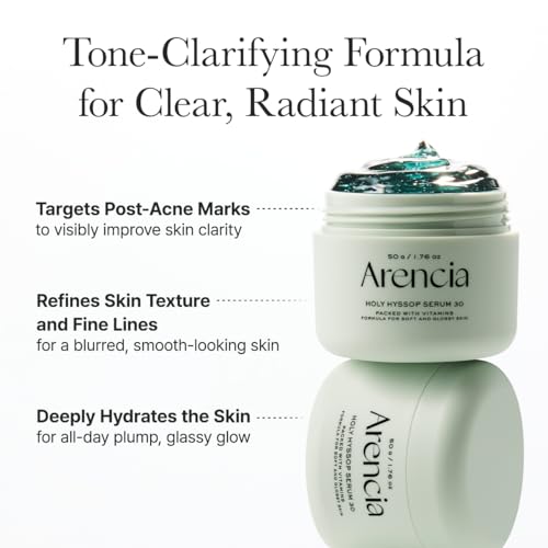 Arencia Glow Hyssop Overnight Face Mask Serum - hydrating & Anti-Aging Serum for younger looking Korean Glass Skin, Vitamin A, C, E, Niacinamide, Peptide (Pack of 2)