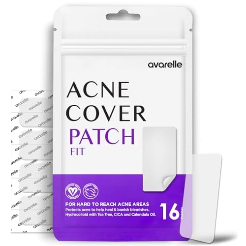 AVARELLE Pimple Patches Hydrocolloid Acne Patches, Acne Spot Treatment for Blemishes and Zit with Tea Tree Oil, Calendula Oil and Cica Oil for Face, Vegan, Cruelty Free (Variety + Fit)
