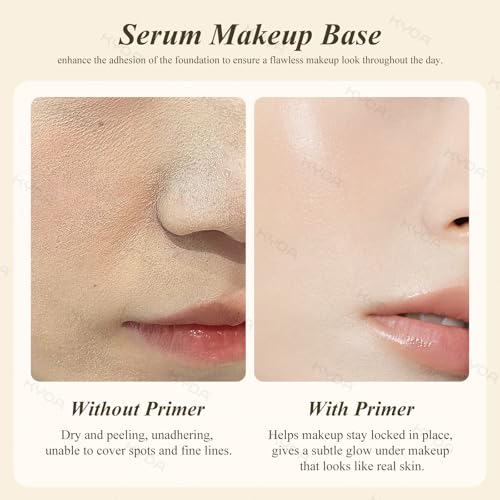 KYDA Skin Protection Base Prep Primer, 1.0 fl oz, Serum Makeup Base for Radiant Skin, Lasting Glow with Hydrating Formula, Silky Lightweight Texture, Dewy Foundation Primer for Flawless All-Day Makeup